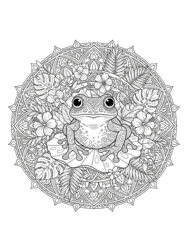 Frosk i jungelmandala