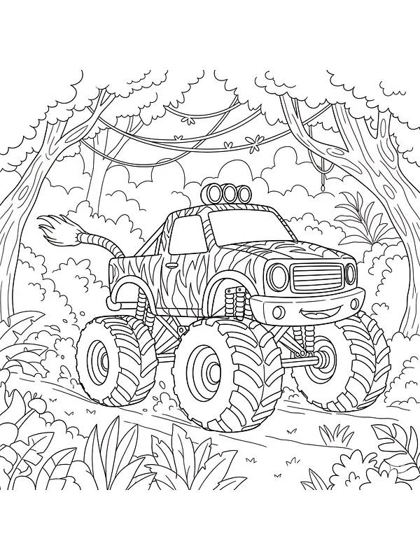 Monstertruck i jungel