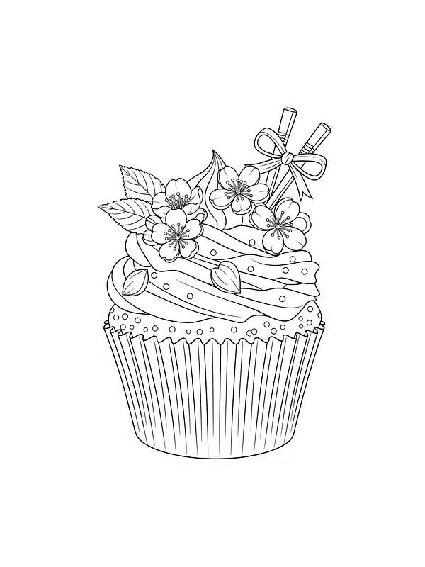 Kake med blomsterdekor