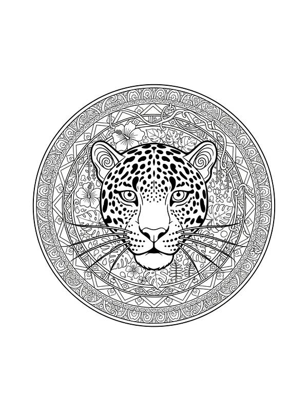 Mandala med jaguarhode