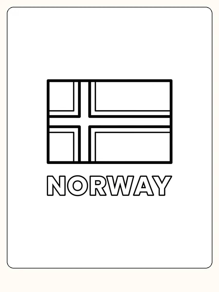 Norges flagga med rött, vitt och blått nordiskt kors, redo att målas