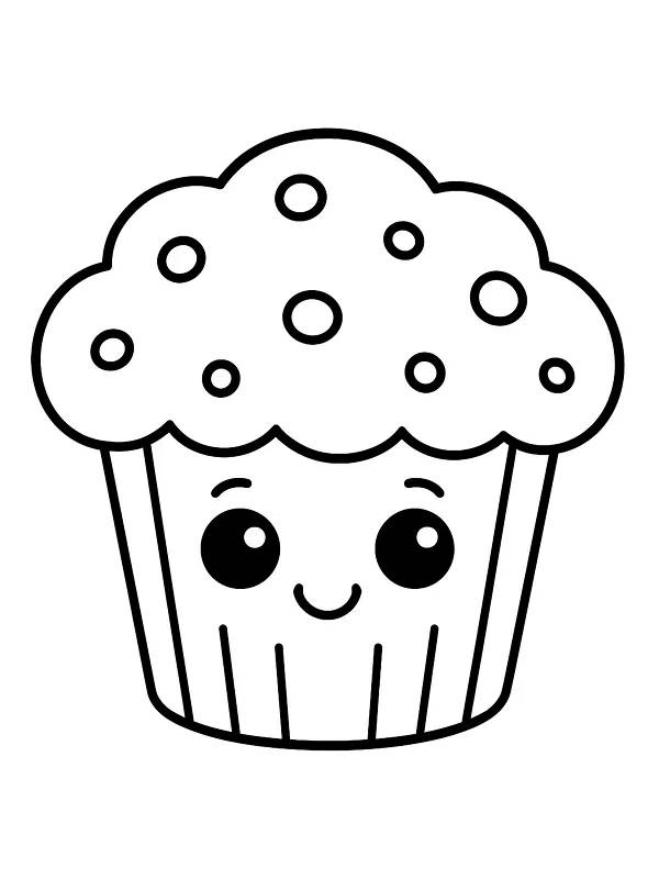 Muffins med smilende ansikt