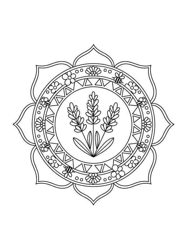 Mandala mit Blumenmuster, Unterkategorie