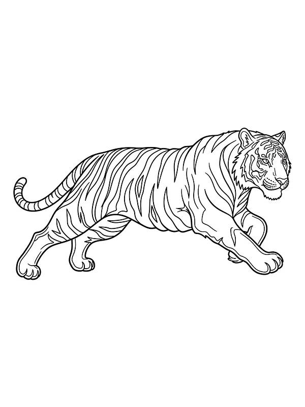 Tiger med striber, der går, underkategori