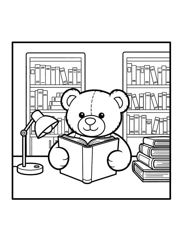 Bär mit einem Buch
