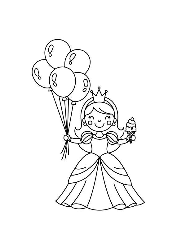 Prinsesse med ballonger og is, underkategori