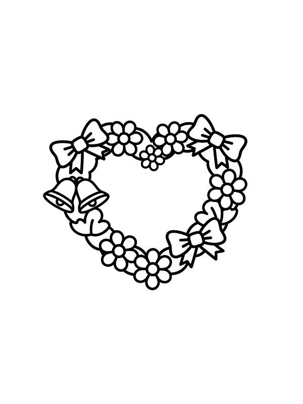 Hjerteformet krans med blomster, underkategori