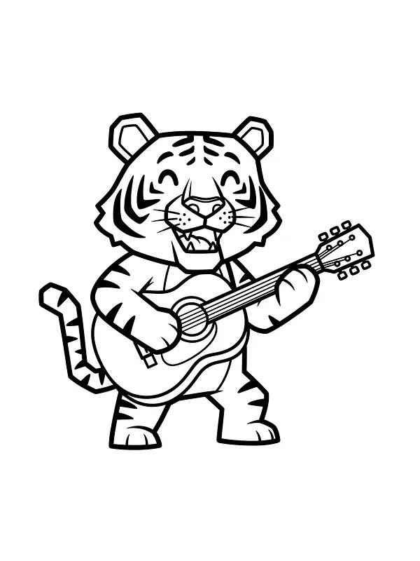 Tiger med guitar, underkategori