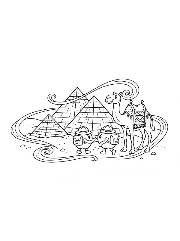Pyramider, kamel og eventyrere