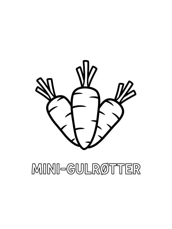 Tre mini-gulerødder