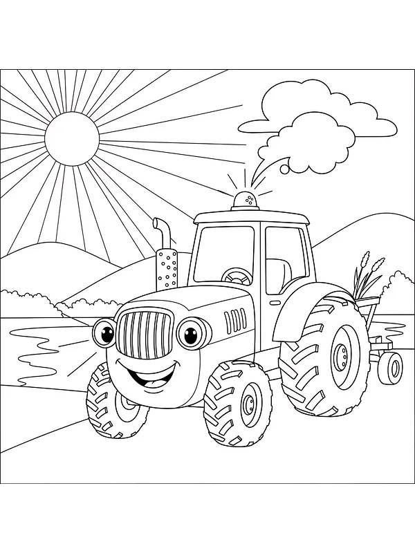 Traktor med ansikt og store hjul, underkategori