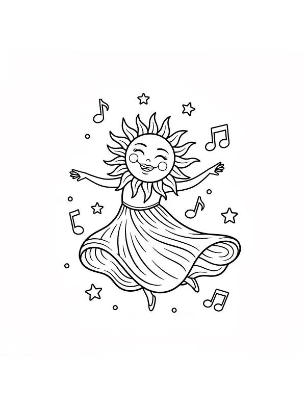 Dansende sol med noter, underkategori