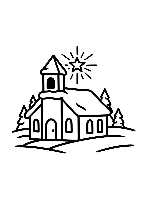 Kirke med stjerne