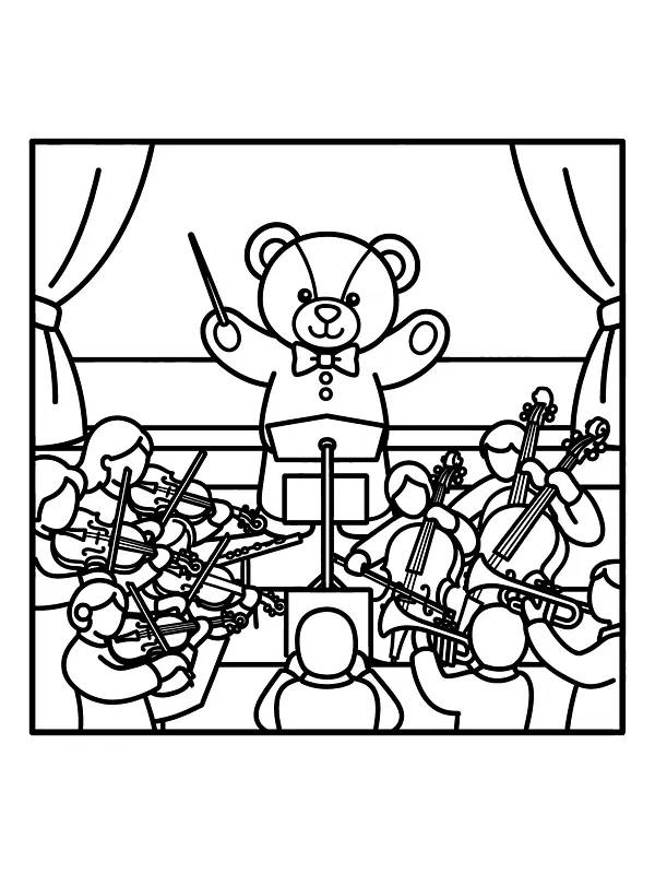 Bär dirigiert Orchester