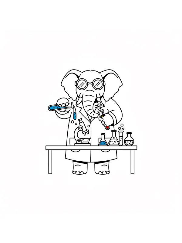 Elefant som vitenskapsmann, underkategori