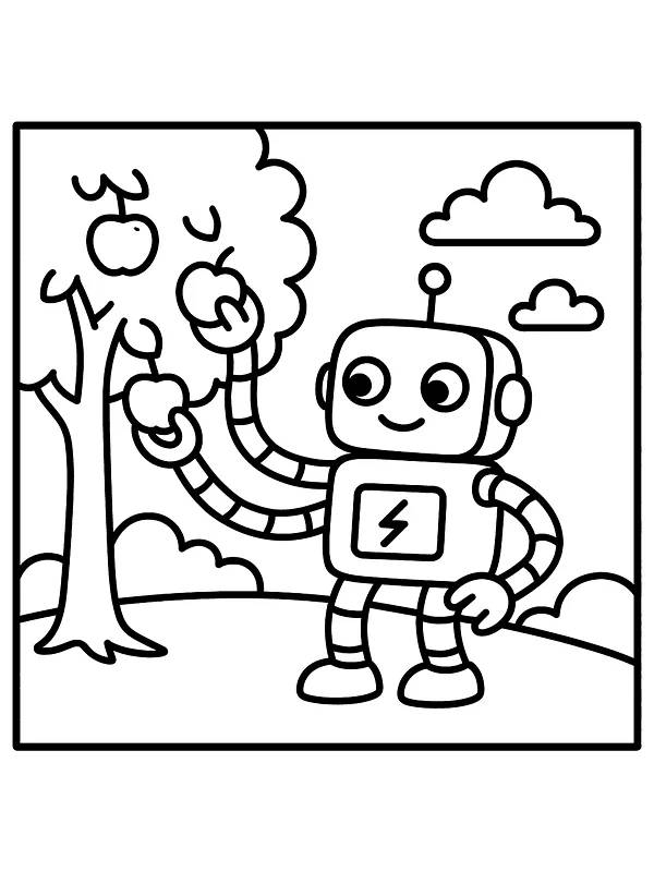 Robot plukker æbler