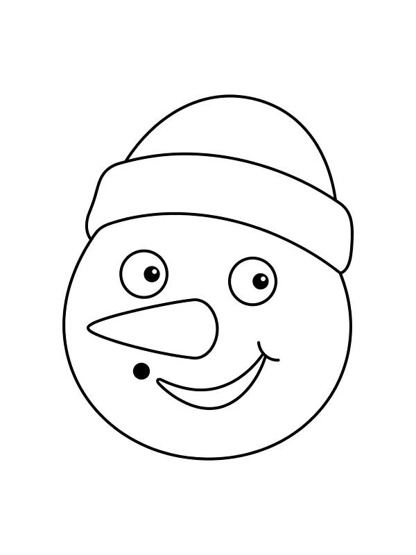 Snømannshode med stor gulrotnese