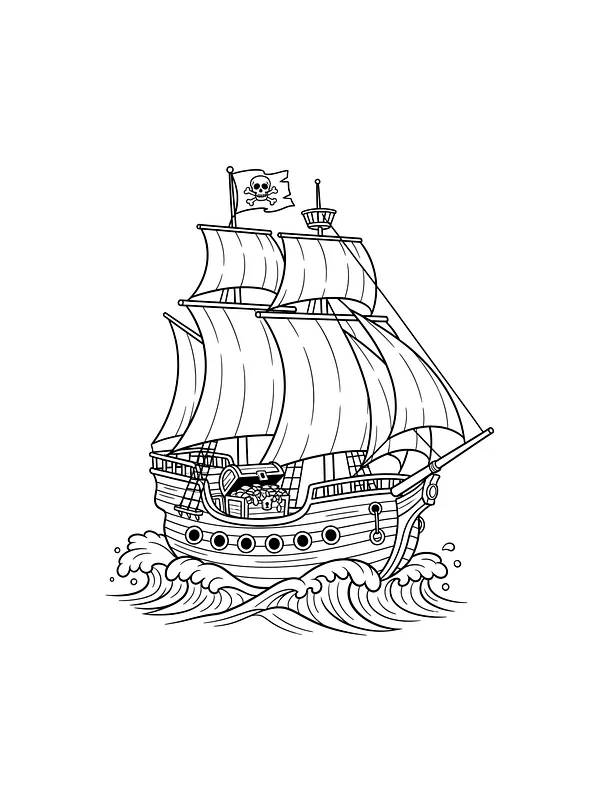 Piratenschiff mit Flagge, Unterkategorie