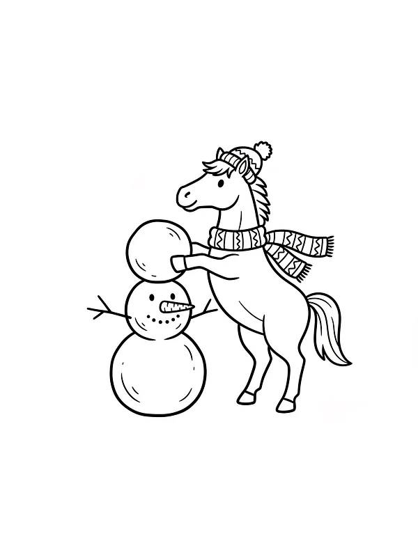 Hest bygger snømann, underkategori