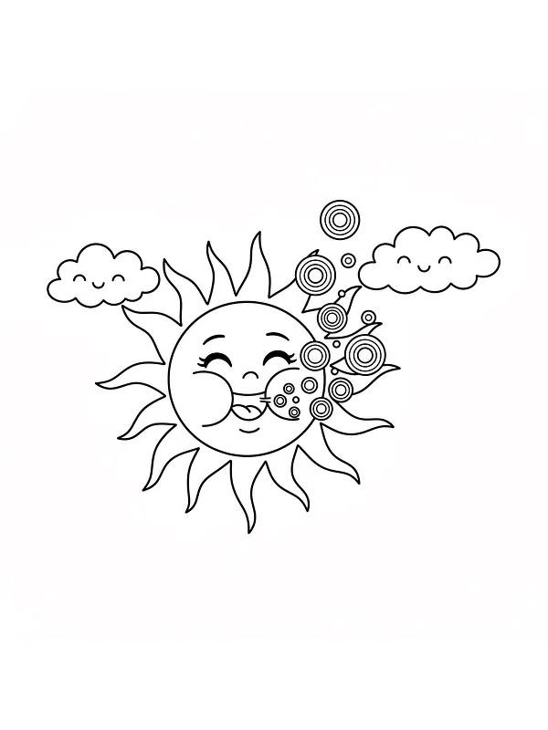 Sol med smilende skyer, underkategori