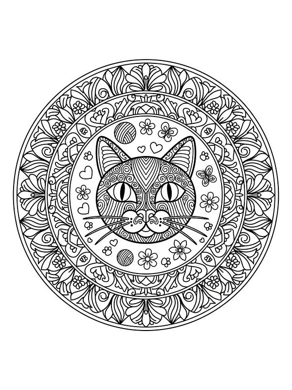 Mandala med katt