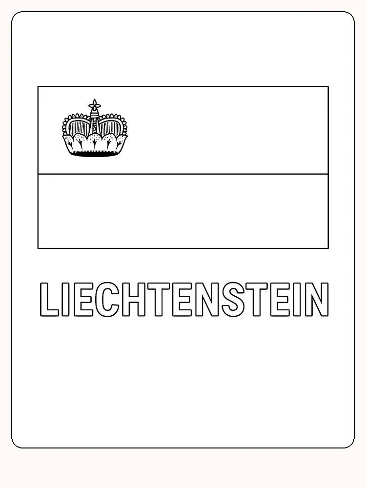 Liechtensteins flagga med blått och rött, redo för måla
