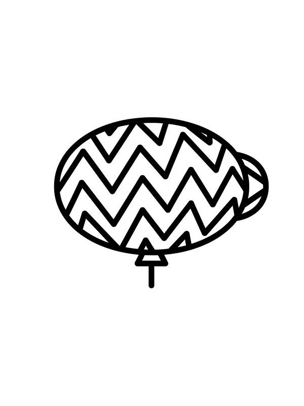 Luftballon med zigzagmønster