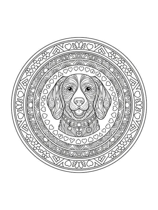 Hund i mandala