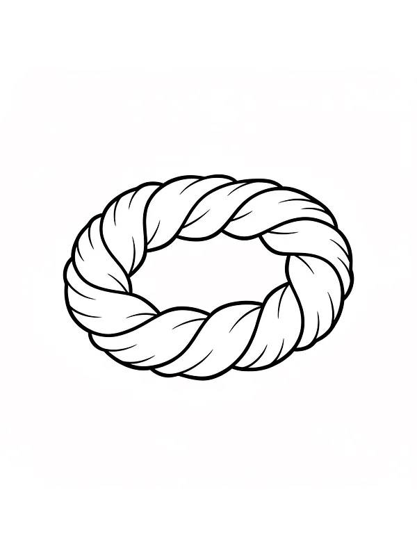Flettet tau i ring