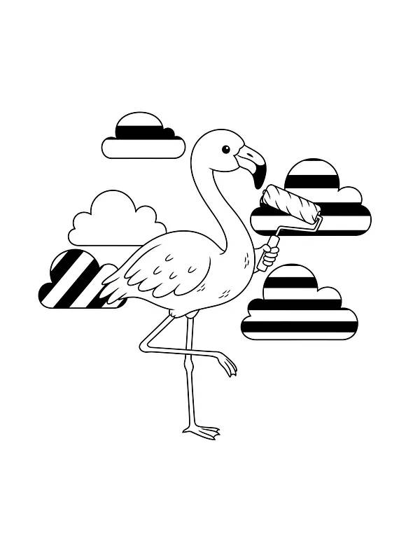 Flamingo med malerulle, underkategori