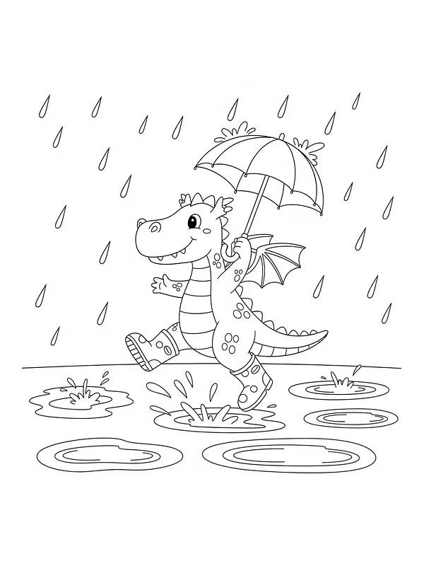 Drage med paraply i regn, underkategori