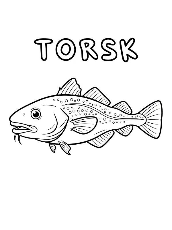 Torsk med tekst