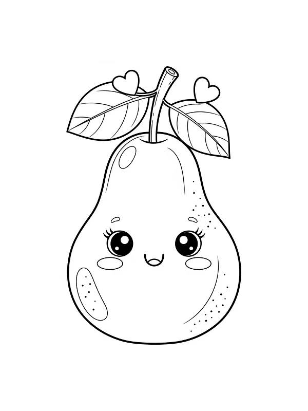 Kawaii-pære med smil