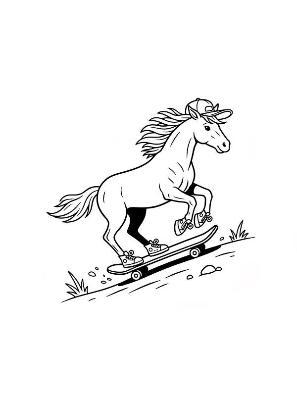 Hest på skateboard med caps, underkategori