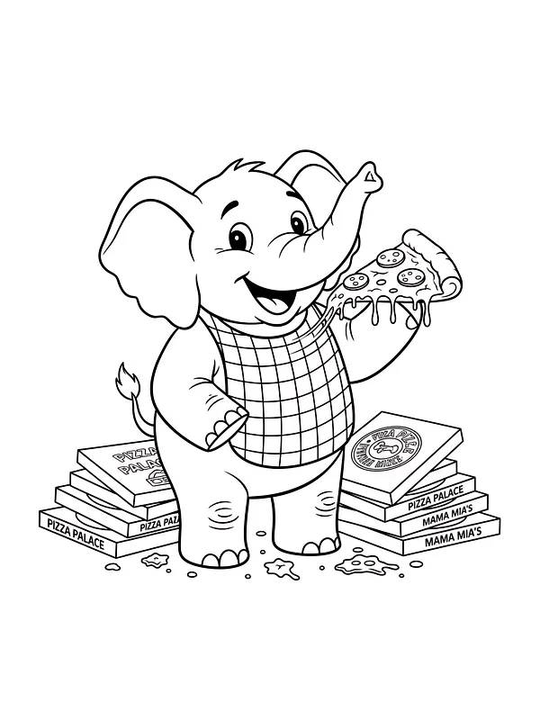 Elefant med pizza, underkategori