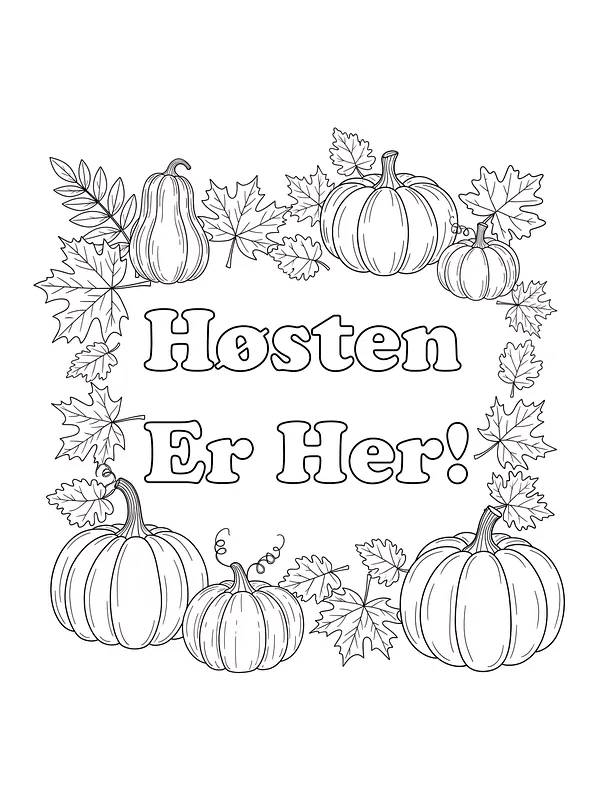 Tekst: Høsten Er Her med gresskar, underkategori