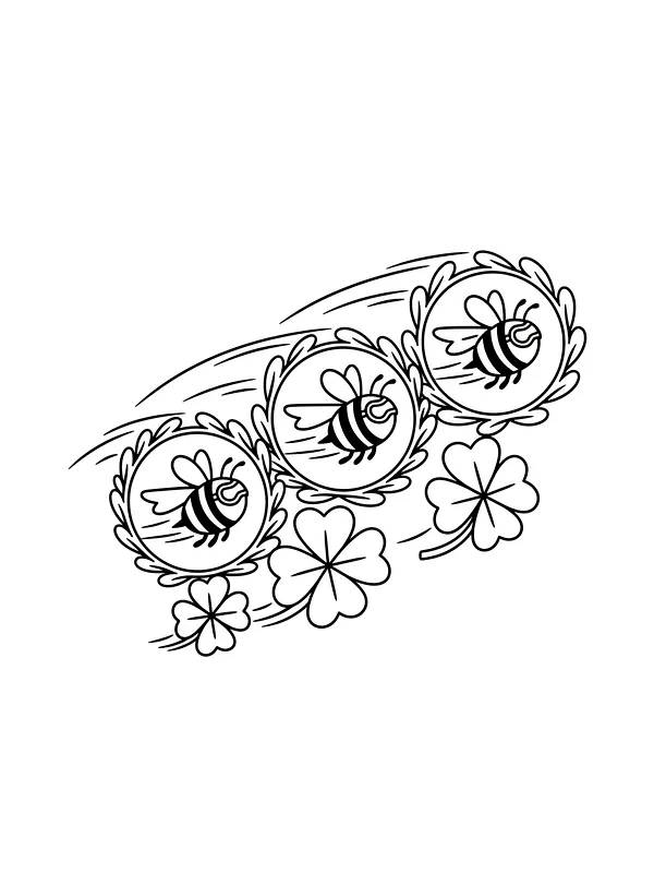 Bier og kløverblomster