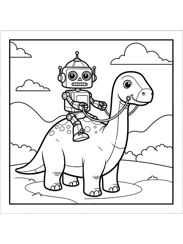 Robot på dinosaur