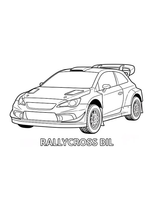 Rallycrossbil til farvelægning