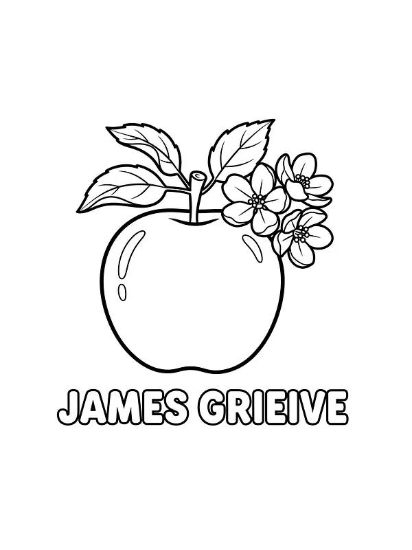 Æble med blomster