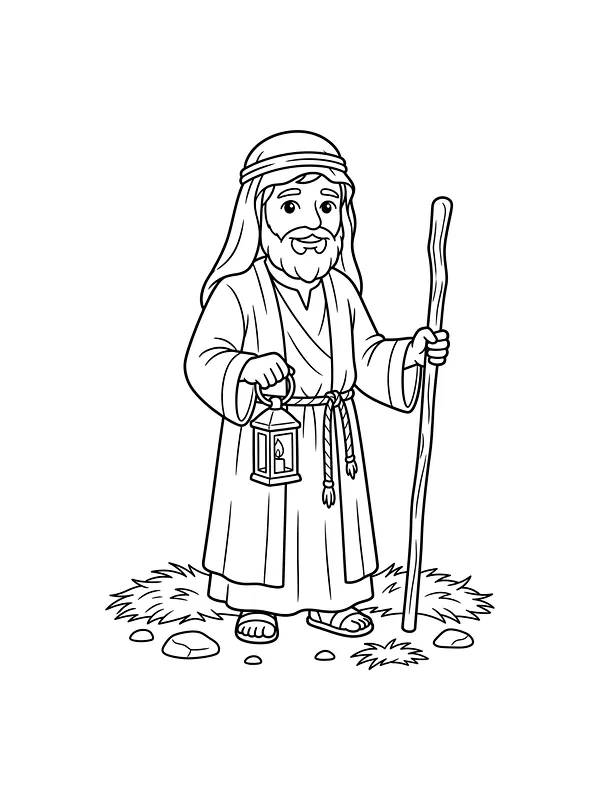 Juleevangeliet: Josef med lygte og stav