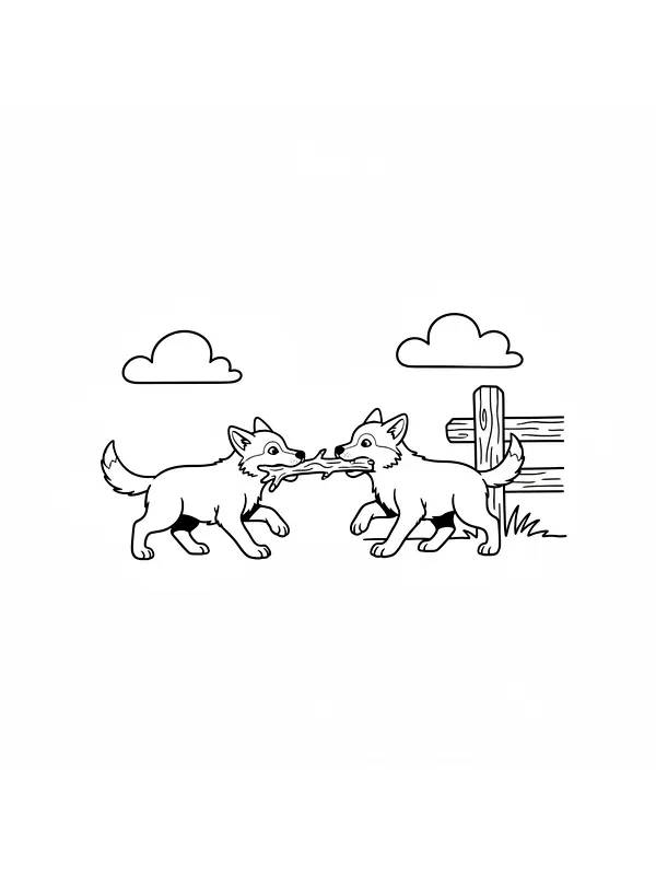 To hunde leger med pind, underkategori