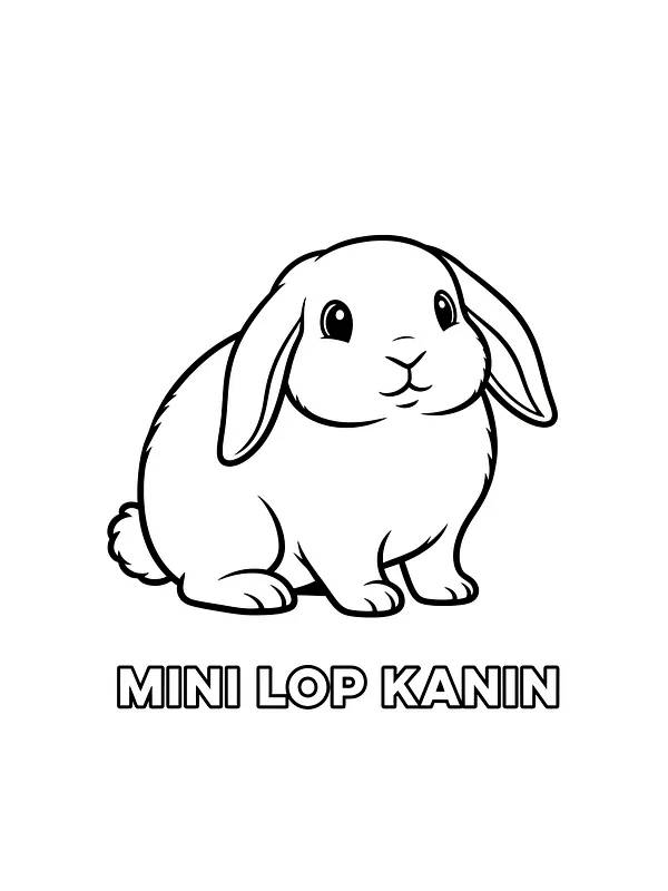 Mini Lop kanin sitter