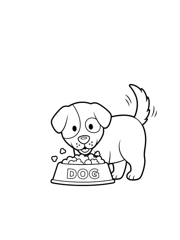 Hund spiser fra skål, underkategori