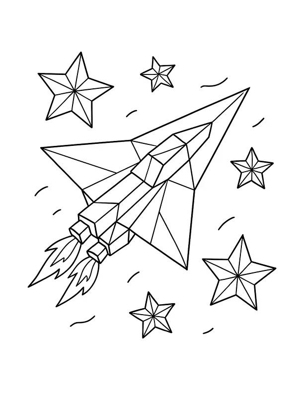 Geometriskt rymdskepp med stjärnor, underkategori