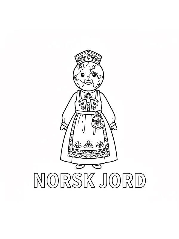 Klode i norsk folkedragt