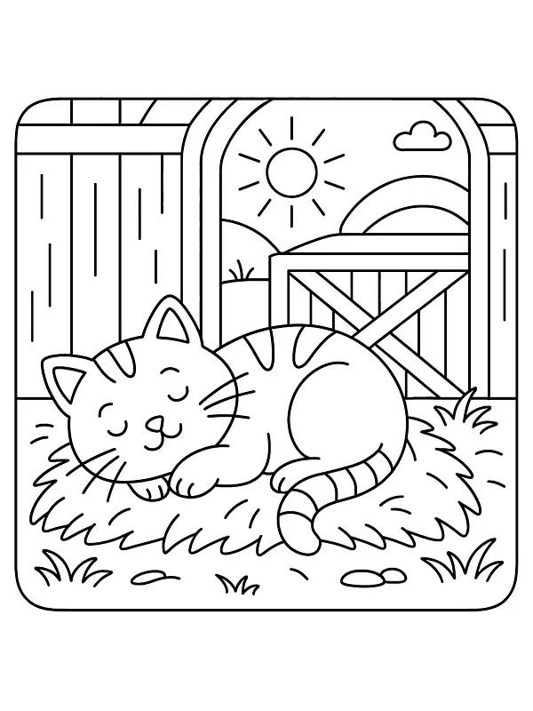 Sovende katt på halm, underkategori