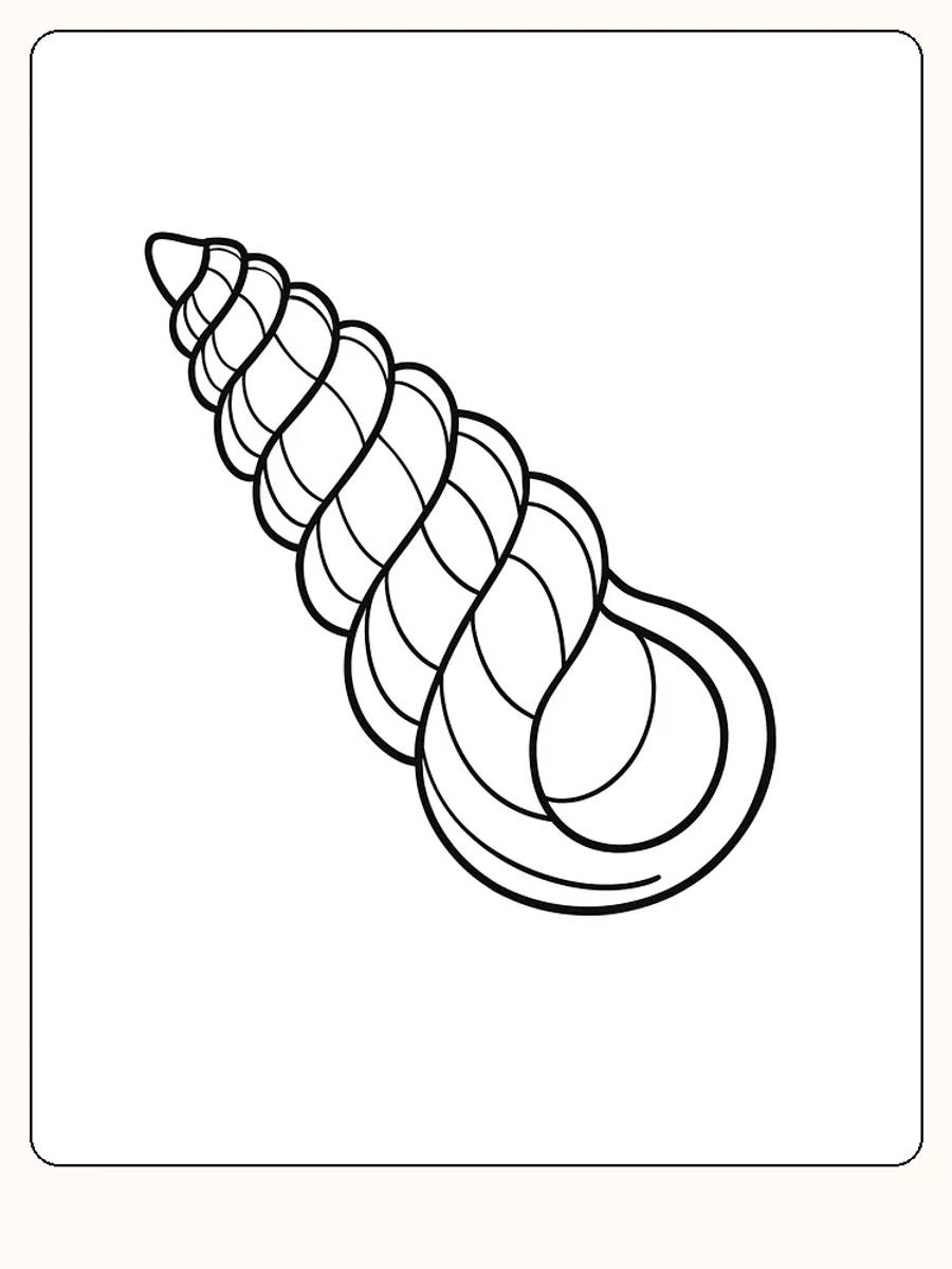 Billede af en spiralmusling til farvelægning, klar til print