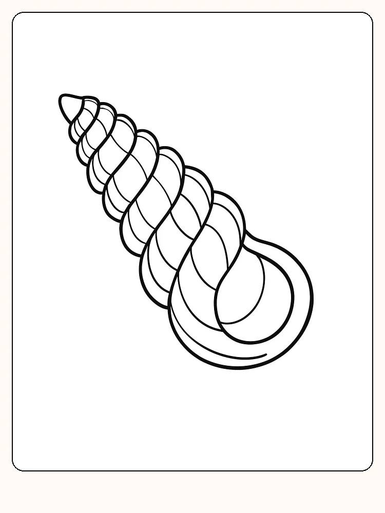 Billede af en spiralmusling til farvelægning, klar til print