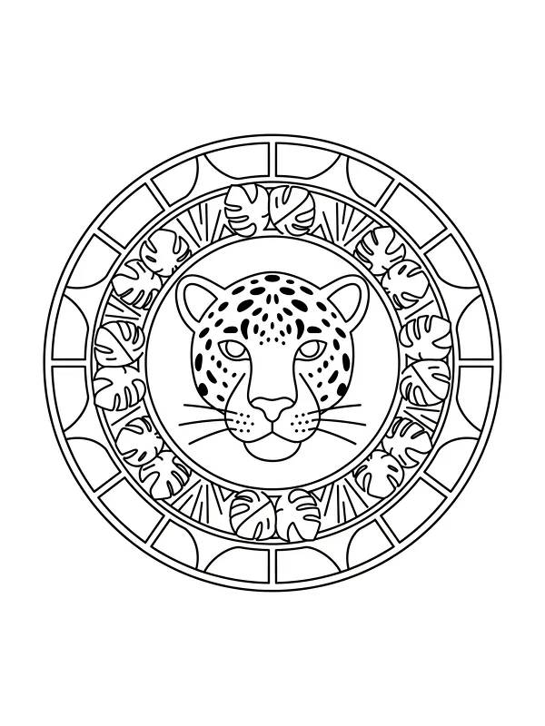 Jaguarhode med dekorativ sirkel